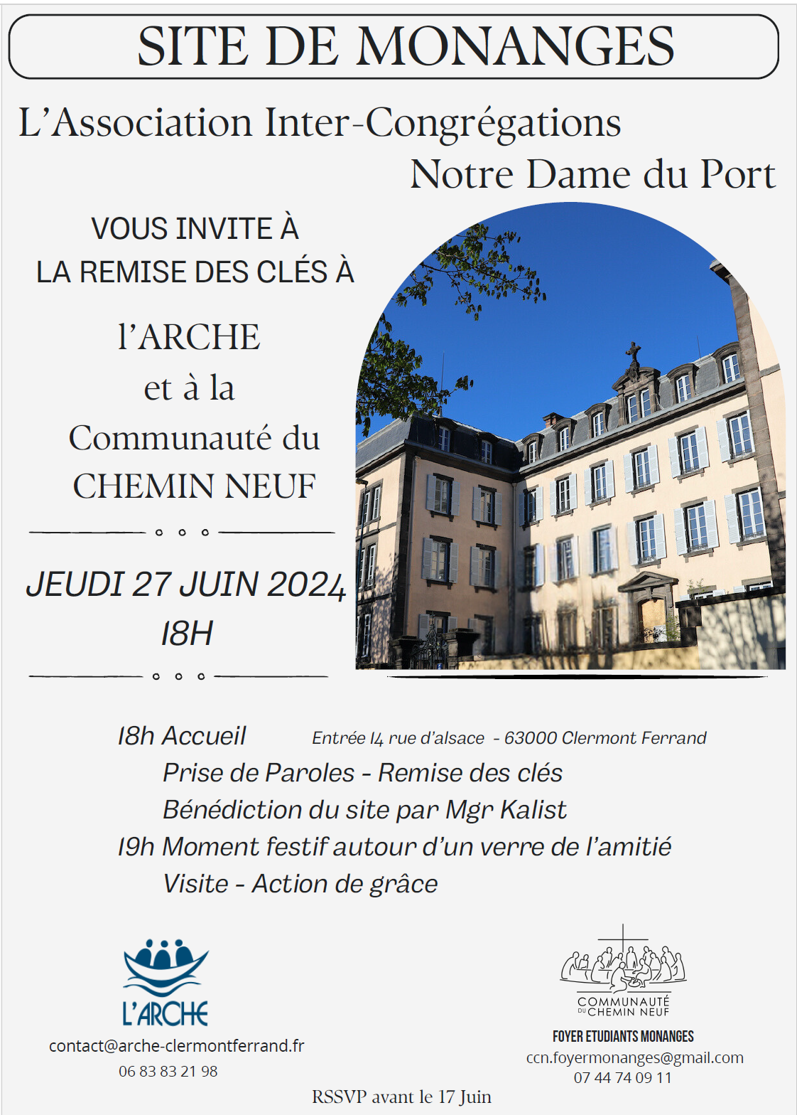 Remise des cle s 27 juin affiche